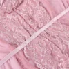 Body dentelle florale ficelles poitrine et mousseline (rose, dentelle brodée) Body dentelle florale ficelles poitrine et mousseline