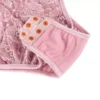 Body dentelle florale ficelles poitrine et mousseline (rose, fermeture entrejambe) Body dentelle florale ficelles poitrine et mousseline