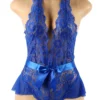Body dentelle transparente et décolleté V