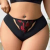 Culotte noire dentelle et motifs bisou - Kiss Me (2) Culotte noire dentelle et motifs bisou - Kiss Me