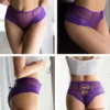 Culotte taille haute en dentelle (violet) Culotte taille haute en dentelle