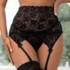Porte-jarretelles taille haute en dentelle