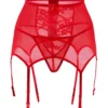 Porte-jarretelles taille haute pin-up (rouge) Porte-jarretelles taille haute pin-up