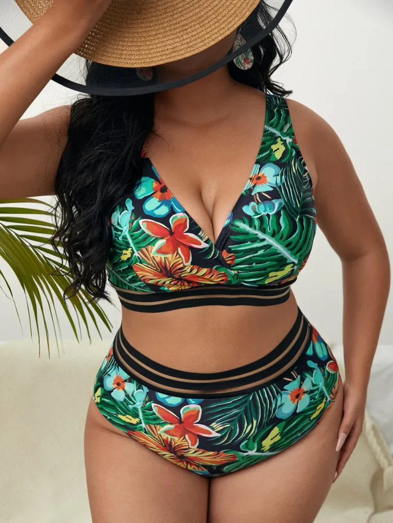 Bikini grande taille tropical gainant – Rio Caliente
