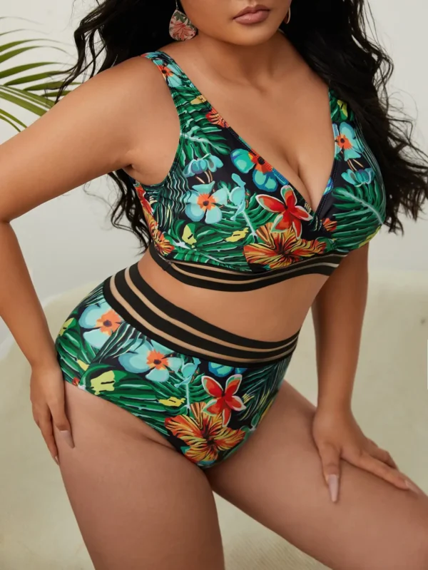 Bikini grande taille tropical gainant – Rio Caliente