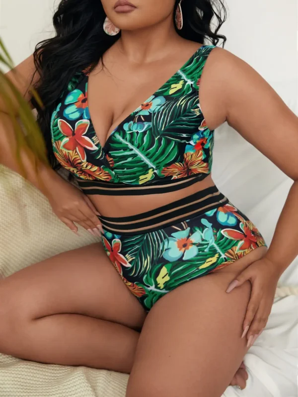 Bikini grande taille tropical gainant – Rio Caliente