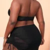 Bikini noir avec jupe courte intégrée réglable