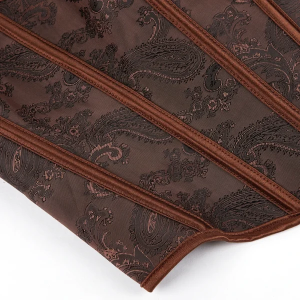 Bustier marron à bretelles et dos nu Vespera (tissu rigide) Bustier marron à bretelles et dos nu Vespera