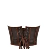 Bustier marron à bretelles et dos nu Vespera (vue réelle, dos) Bustier marron à bretelles et dos nu Vespera