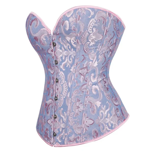 Corset bleu et rose pastel Sidonie (4) Corset bleu et rose pastel Sidonie