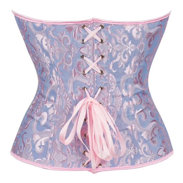 Corset bleu et rose pastel Sidonie (5) Corset bleu et rose pastel Sidonie