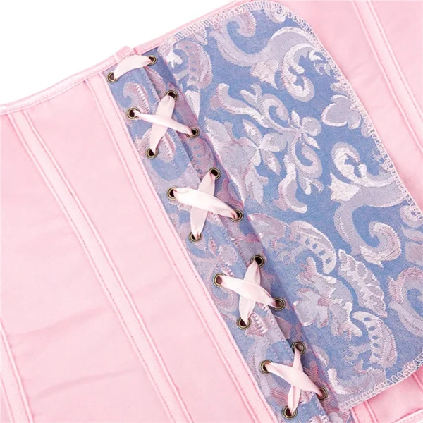 Corset bleu et rose pastel Sidonie (6) Corset bleu et rose pastel Sidonie