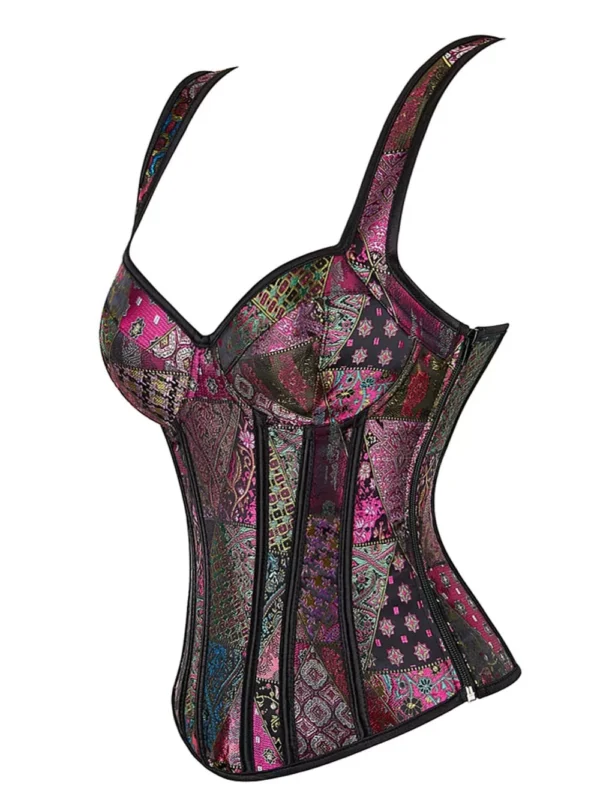 Corset bustier à bretelles Bohemian Rhapsody (vue de profil) Corset bustier à bretelles Bohemian Rhapsody