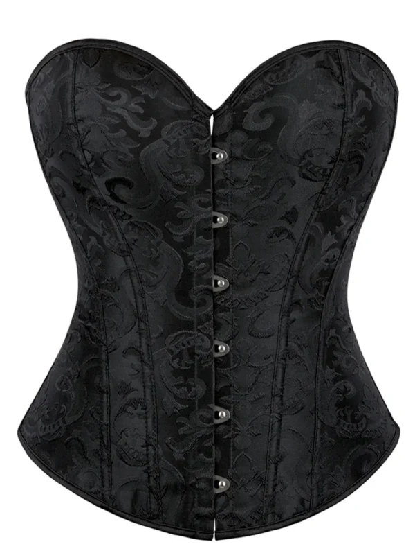 Corset bustier noir classique Hester (6) Corset bustier noir classique Hester