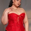Corset bustier rouge Glamour (7) Corset bustier rouge Glamour