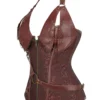 Corset bustier steampunk marron Avalon (3) Corset bustier steampunk marron Avalon