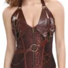 Corset bustier steampunk marron Avalon (5) Corset bustier steampunk marron Avalon