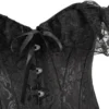 Corset chic noir avec épaules en dentelle Gloria (3) Corset chic noir avec épaules en dentelle Gloria