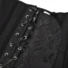 Corset chic noir avec épaules en dentelle Gloria (4) Corset chic noir avec épaules en dentelle Gloria