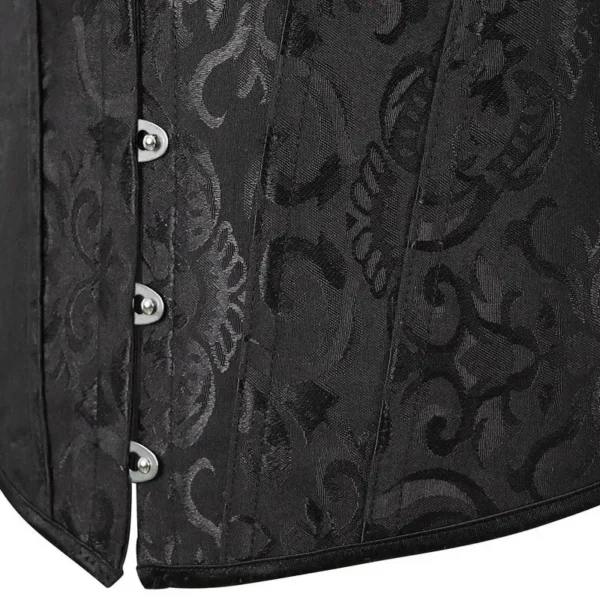 Corset chic noir avec épaules en dentelle Gloria (5) Corset chic noir avec épaules en dentelle Gloria