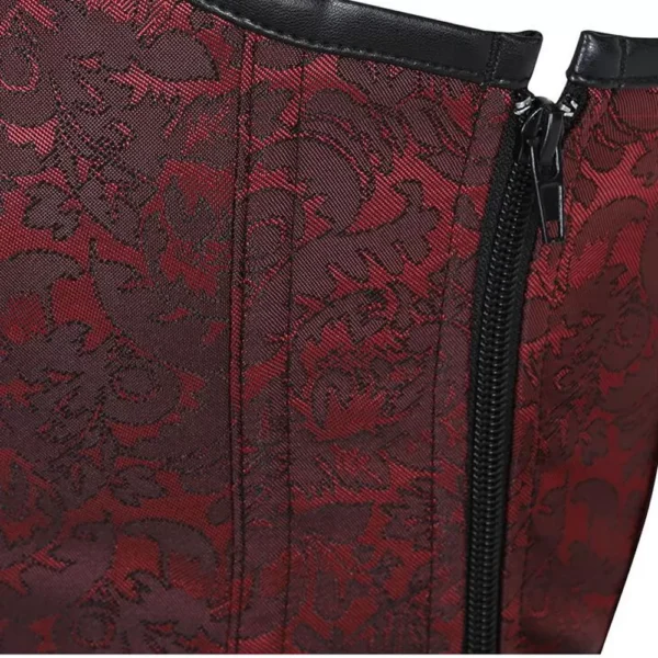 Corset gothique rouge à harnais Rêves de Cuir