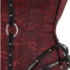 Corset gothique rouge à harnais Rêves de Cuir