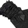 Corset noir élégant à bretelles Sibylle (manches satinées) Corset noir élégant à bretelles Sibylle