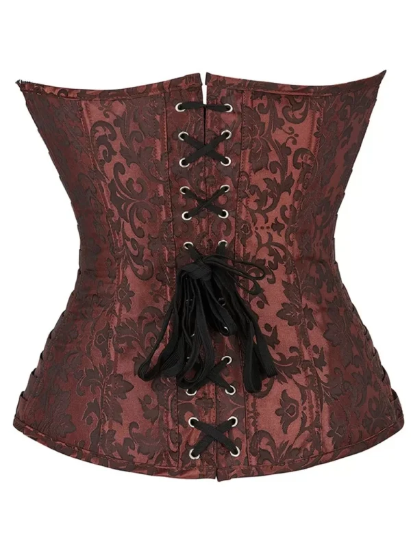 Corset rétro marron Marinella (lacets dorsaux) Corset rétro marron Marinella