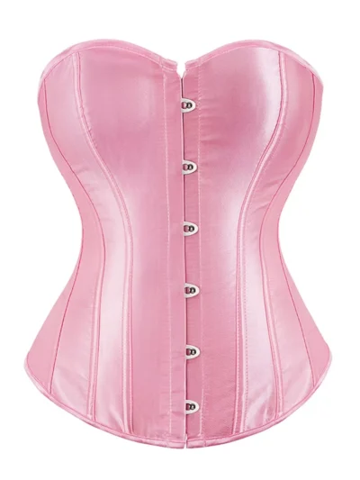 Corset rose en satin Barbie