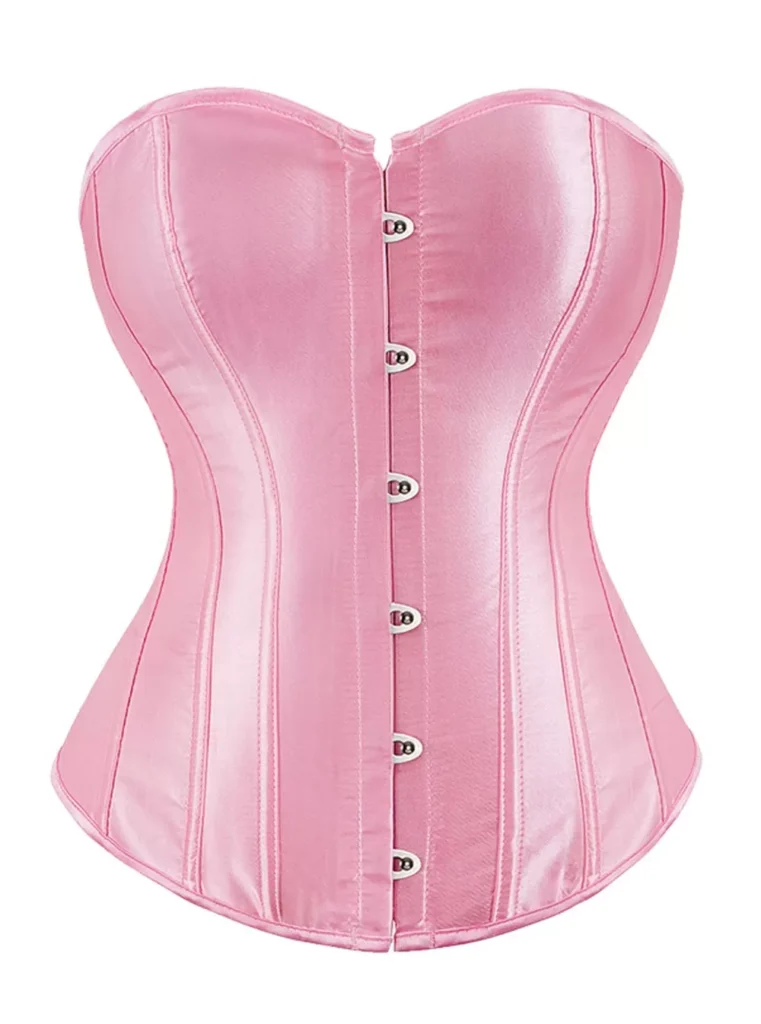 Corset rose en satin Barbie