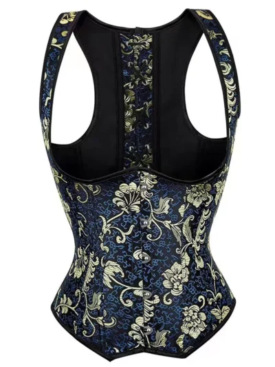 Corset royal bleu et or Arabella