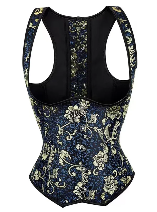 Corset royal bleu et or Arabella (1) Corset royal bleu et or Arabella