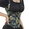 Corset royal bleu et or Arabella (3) Corset royal bleu et or Arabella