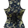 Corset royal bleu et or Arabella (5) Corset royal bleu et or Arabella