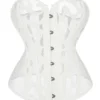 Corset transparent blanc en résille Wendie (vué réelle, avant) Corset transparent blanc en résille Wendie