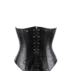 Corset underbust cuir noir Rebel