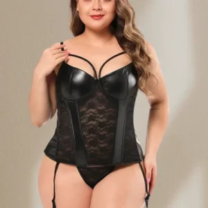 Guêpière bustier cuir Calliopé