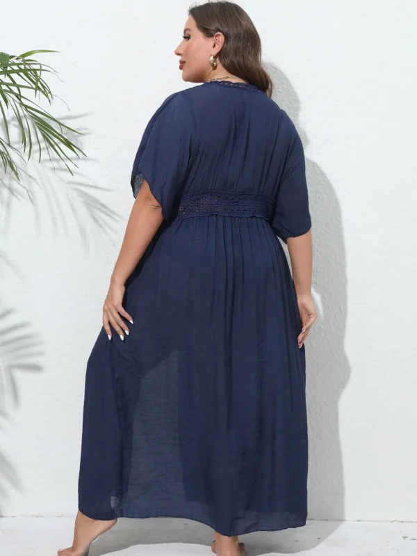 Kimono de plage fluide manches chauve-souris (2) Kimono de plage fluide manches chauve-souris