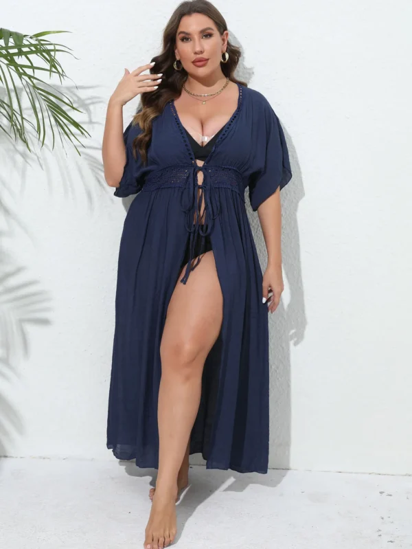 Kimono de plage fluide manches chauve-souris (3) Kimono de plage fluide manches chauve-souris