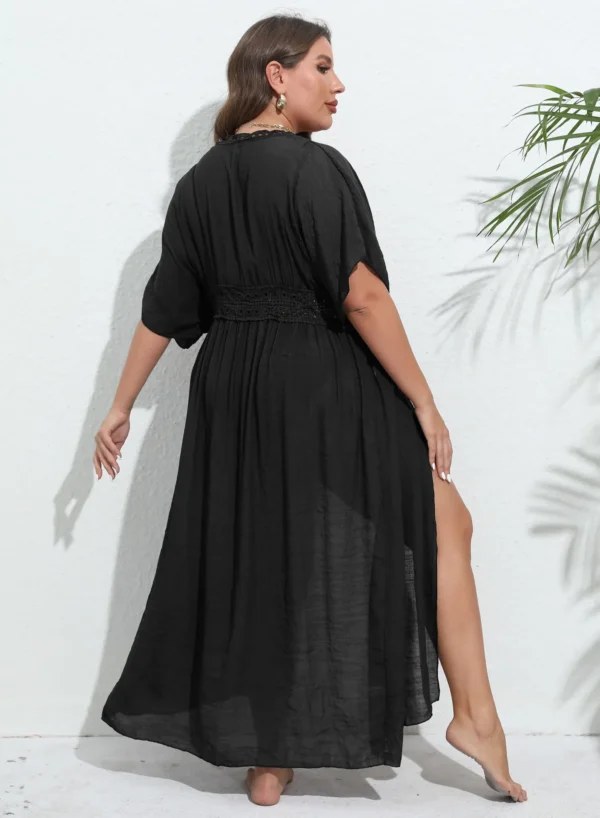 Kimono de plage fluide manches chauve-souris (7) Kimono de plage fluide manches chauve-souris