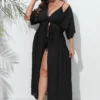 Kimono de plage fluide manches chauve-souris (9) Kimono de plage fluide manches chauve-souris