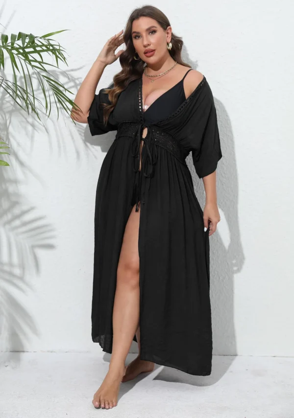 Kimono de plage fluide manches chauve-souris (9) Kimono de plage fluide manches chauve-souris