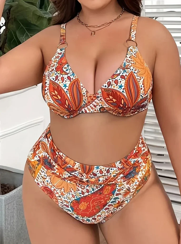 Maillot 2 pièces bohème - Armatures et culotte haute