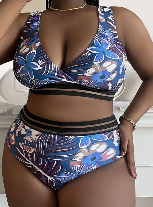 Maillot de bain 2 pièces exotique grande taille – Rio Nocturno