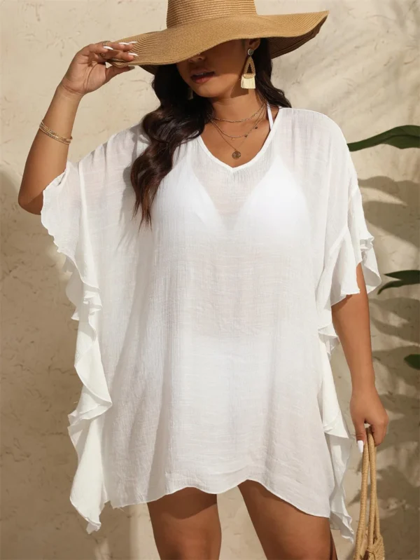 Robe de plage ample & courte (1) Robe de plage ample & courte – Noir ou blanc