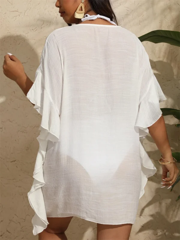 Robe de plage ample & courte (2) Robe de plage ample & courte – Noir ou blanc