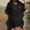 Robe de plage ample & courte (6) Robe de plage ample & courte – Noir ou blanc