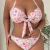 bikini-push-up-floral-rose-face Bikini push-up imprimé floral rose