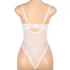 Body blanc en dentelle transparente et armatures (3) Body blanc en dentelle transparente et armatures