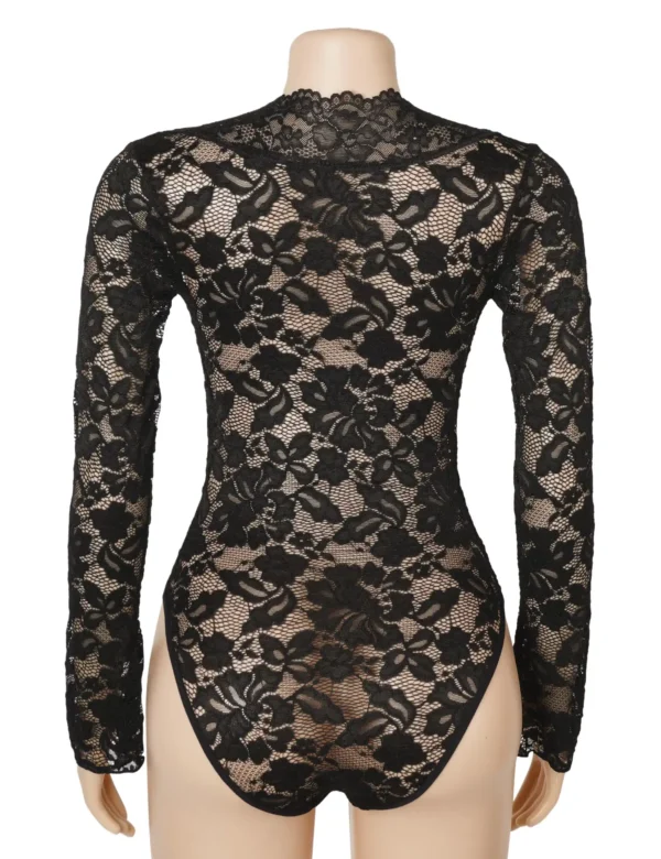 Body chic noir dentelle et manches longues (4) Body chic noir dentelle et manches longues